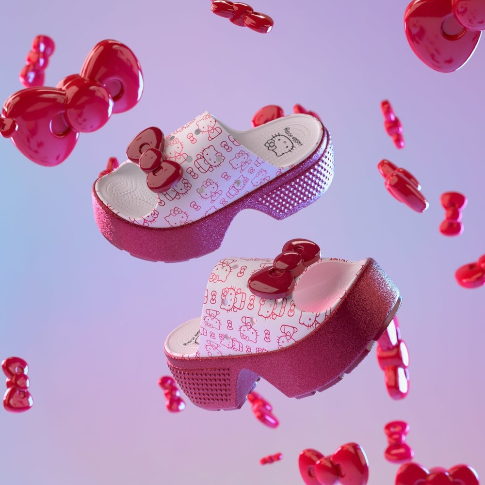 Hello Kitty Kids Platform Crocs